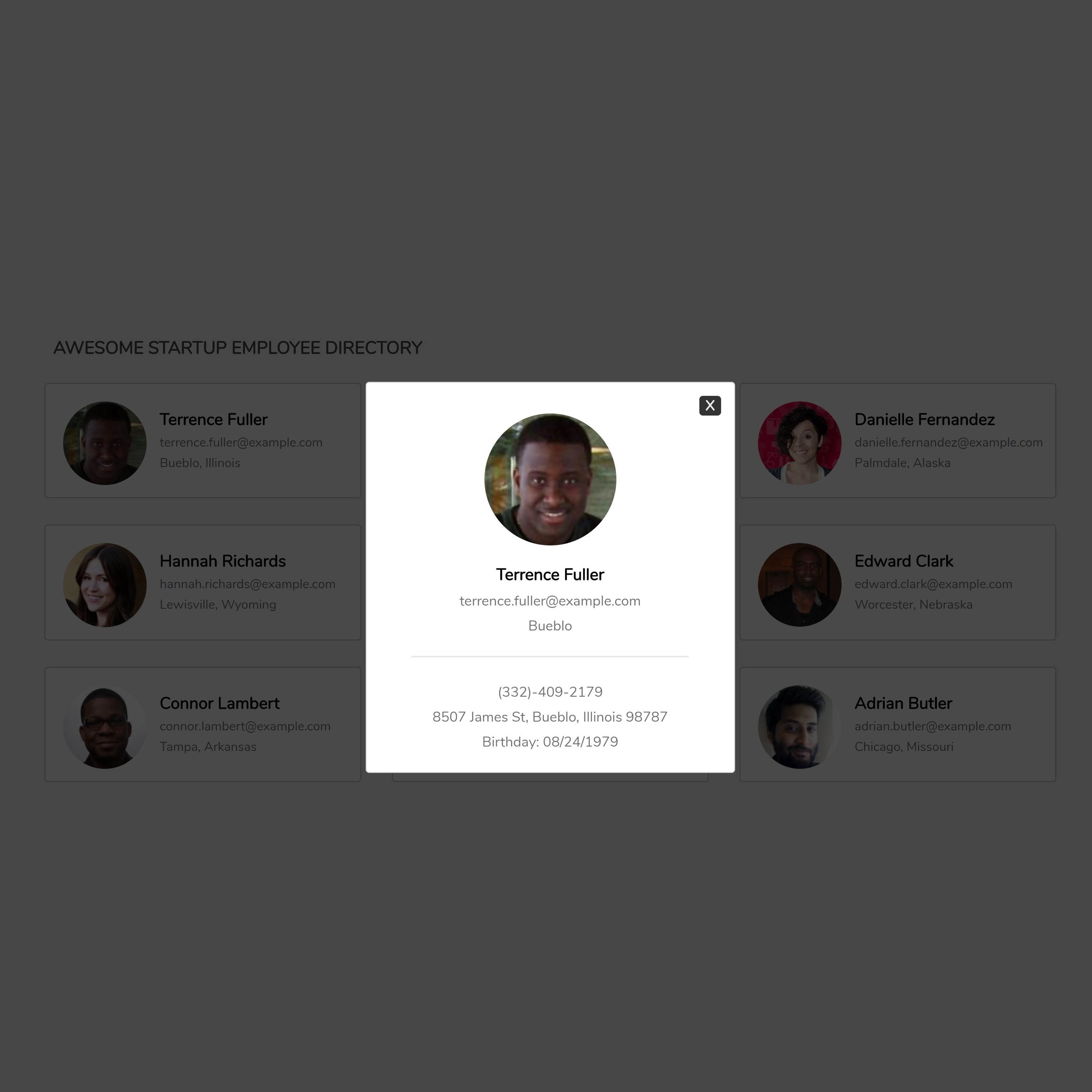 Employee Directory - Engineering Project